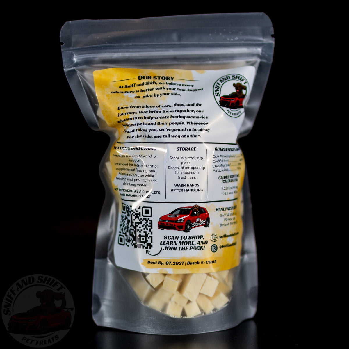 Freeze-Dried Cheddar Cheese Dog Treats
